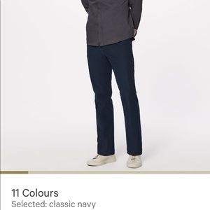 Men navy lululemon ABC pants classic - size 34